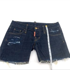 Dsquared2 Vintage Y2K Distressed Spellout Logo Button Fly Cut Off Denim …